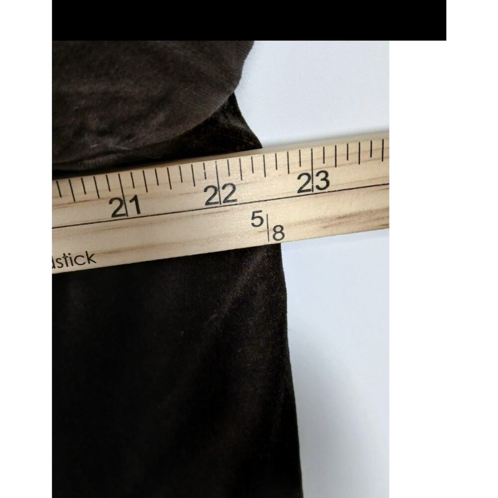 New York & Co Womens Sz Large Brown Velvet Retro Swing Short Jacket 3/4 Sleeve - Picture 8 of 10